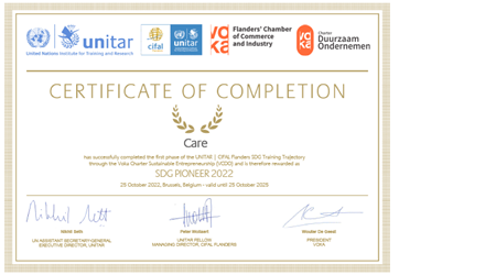 IMPACT SDG Pionir Certificaat